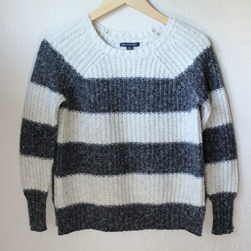 *SALE! 2/$22 or 3/$30* American Eagle Striped Sweater Crewneck Women Size XS